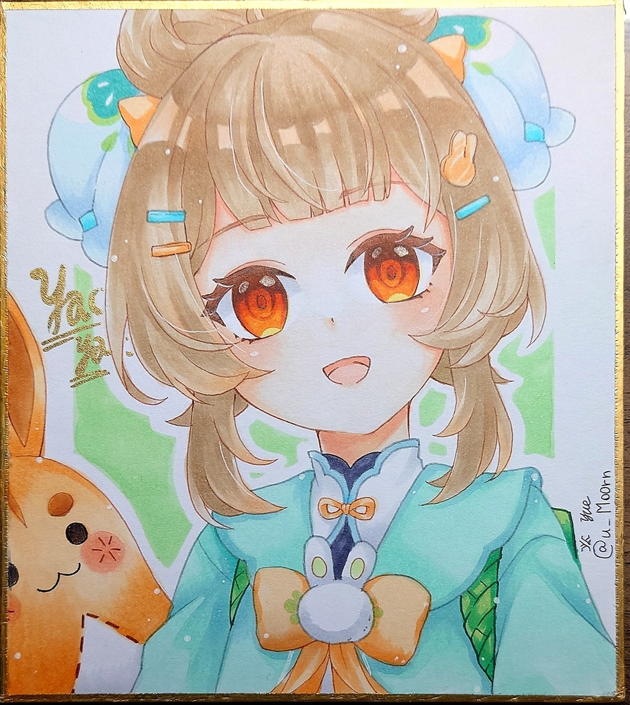 【原神】手描きミニ色紙
