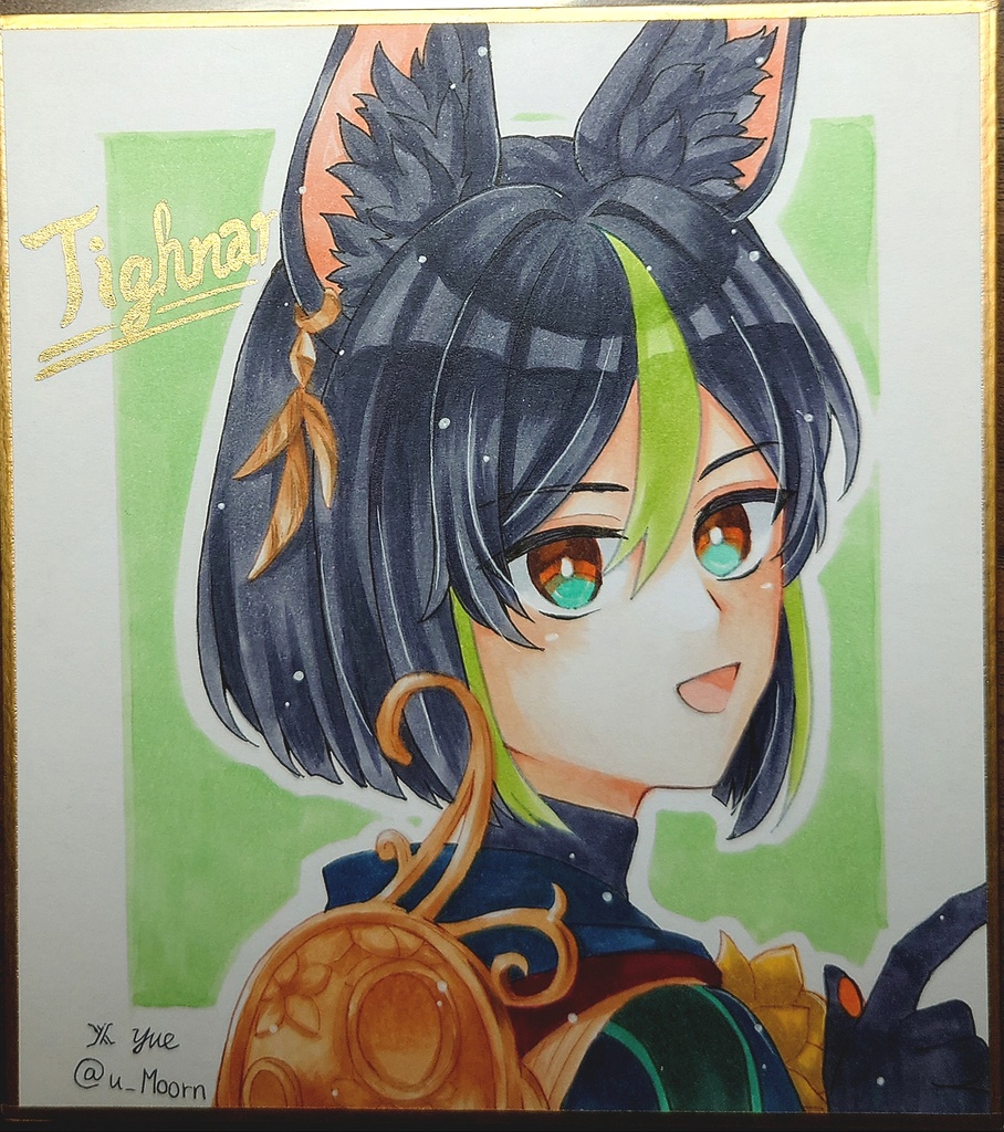 【原神】手描きミニ色紙