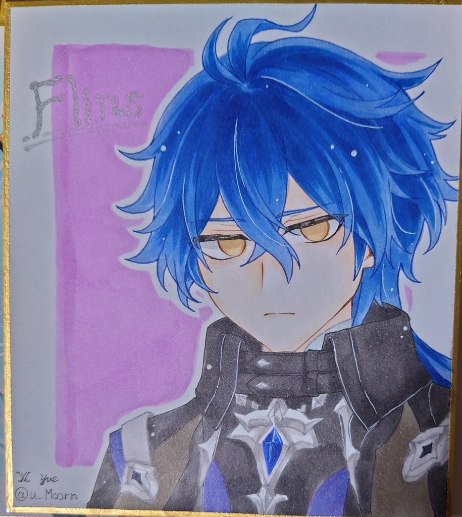 【原神】手描きミニ色紙