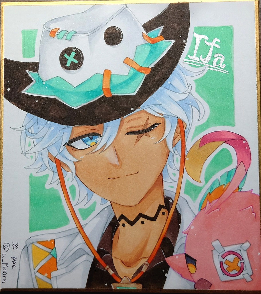 【原神】手描きミニ色紙