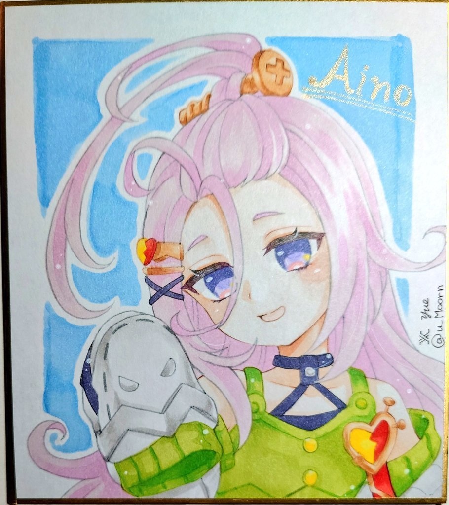 【原神】手描きミニ色紙