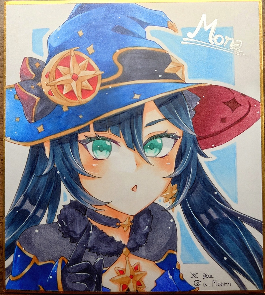 【原神】手描きミニ色紙