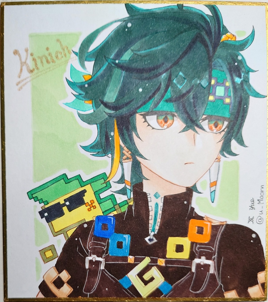 【原神】手描きミニ色紙