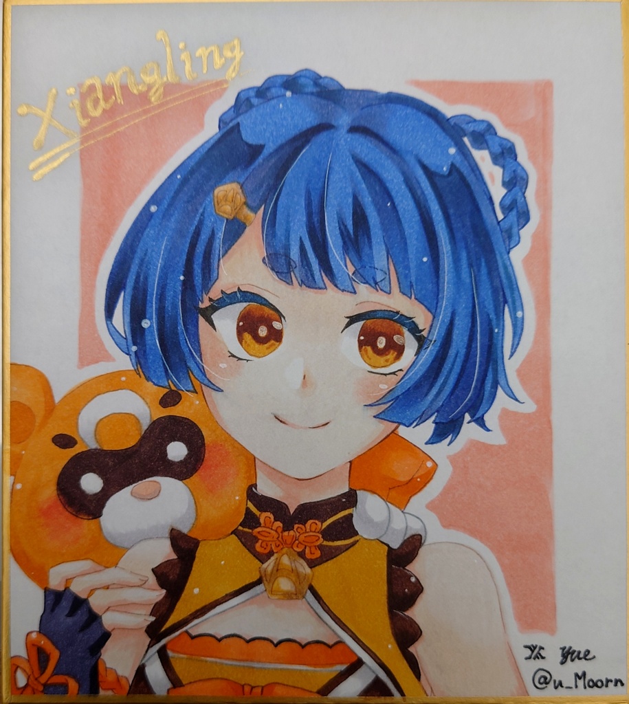 【原神】手描きミニ色紙