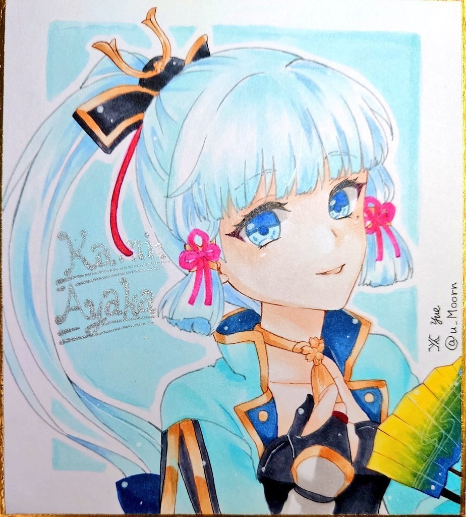 【原神】手描きミニ色紙
