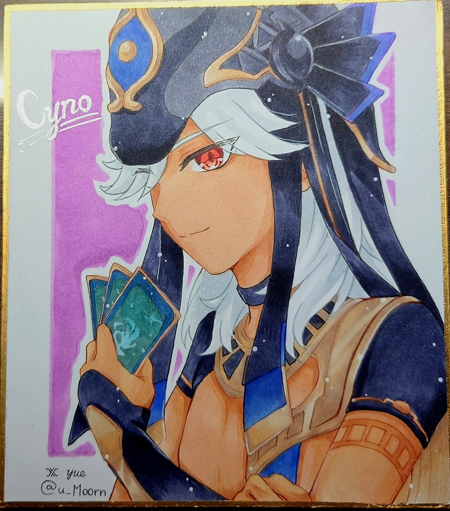 【原神】手描きミニ色紙