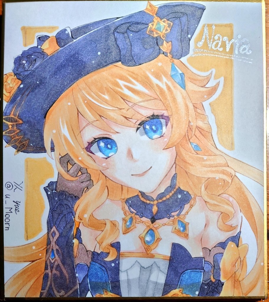 【原神】手描きミニ色紙