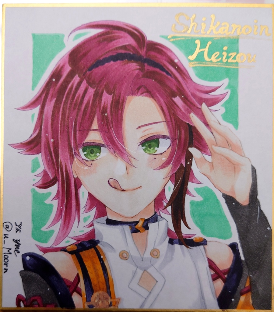 【原神】手描きミニ色紙