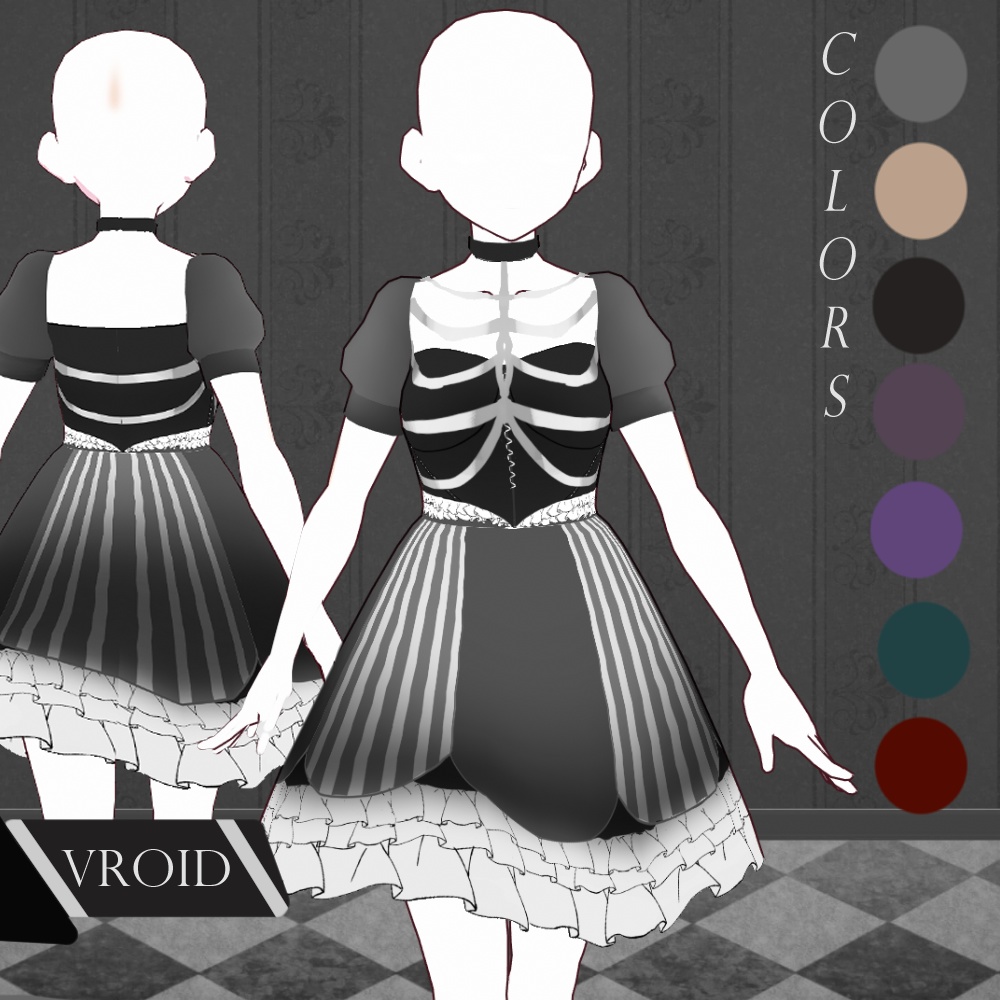 Skelelolita [VRoid Dress]