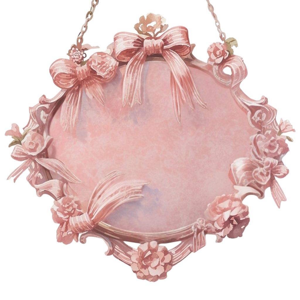 水彩画 ピンク×アンティーク風 カフェシリーズ クリップアートセット(PNG形式・13点)