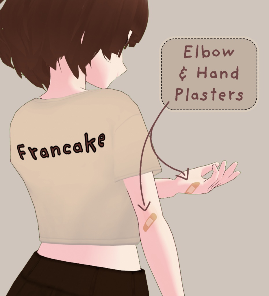 【VRoid】Plaster / Band-aid Textures | 4 Textures (FREE)