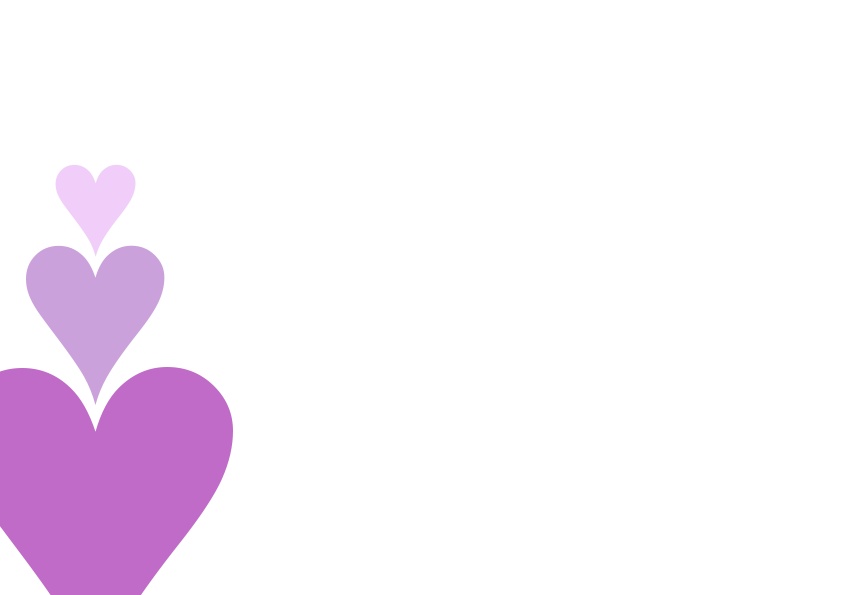 うごイラ リアクション背景 3連ハート 点灯