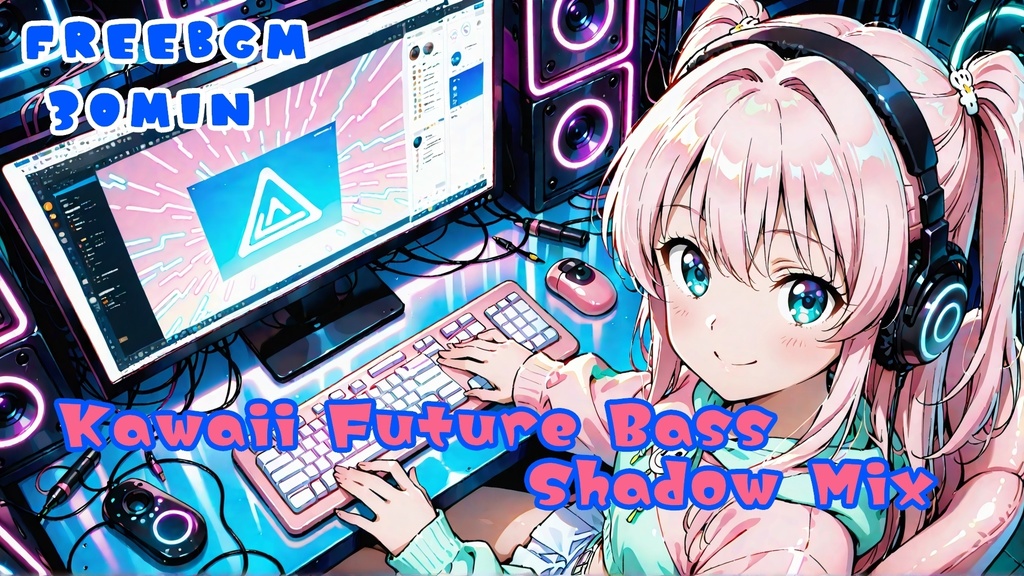 【AImusic】【FreeBGM】Kawaii Future Bass Shadow Mix 【Kawaii Future Bass,EDM,ちょっと暗め,Cute/勉強用/作業用/店内BGM/配信用/】