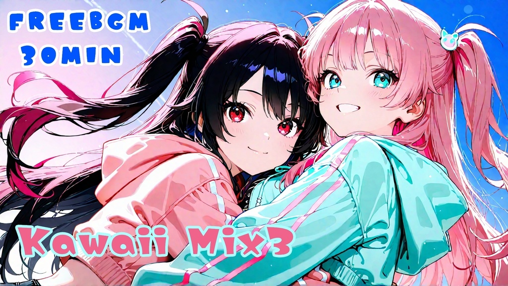 【AImusic】【フリーBGM】Kawaii Mix #3【Kawaii,Future Bass,EDM,chill,cute/勉強用/作業用/店内BGM/配信用/】