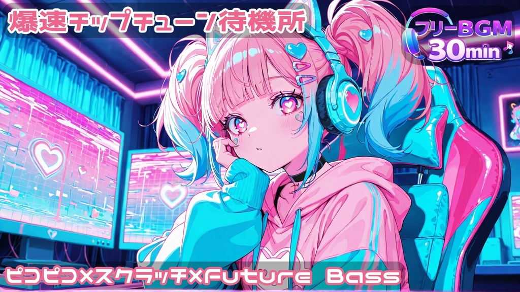 【作業用30分/配信待機用BGM】爆速チップチューン待機所 ピコピコ×スクラッチ×Future Bass【作業用BGM/勉強用/配信用】 