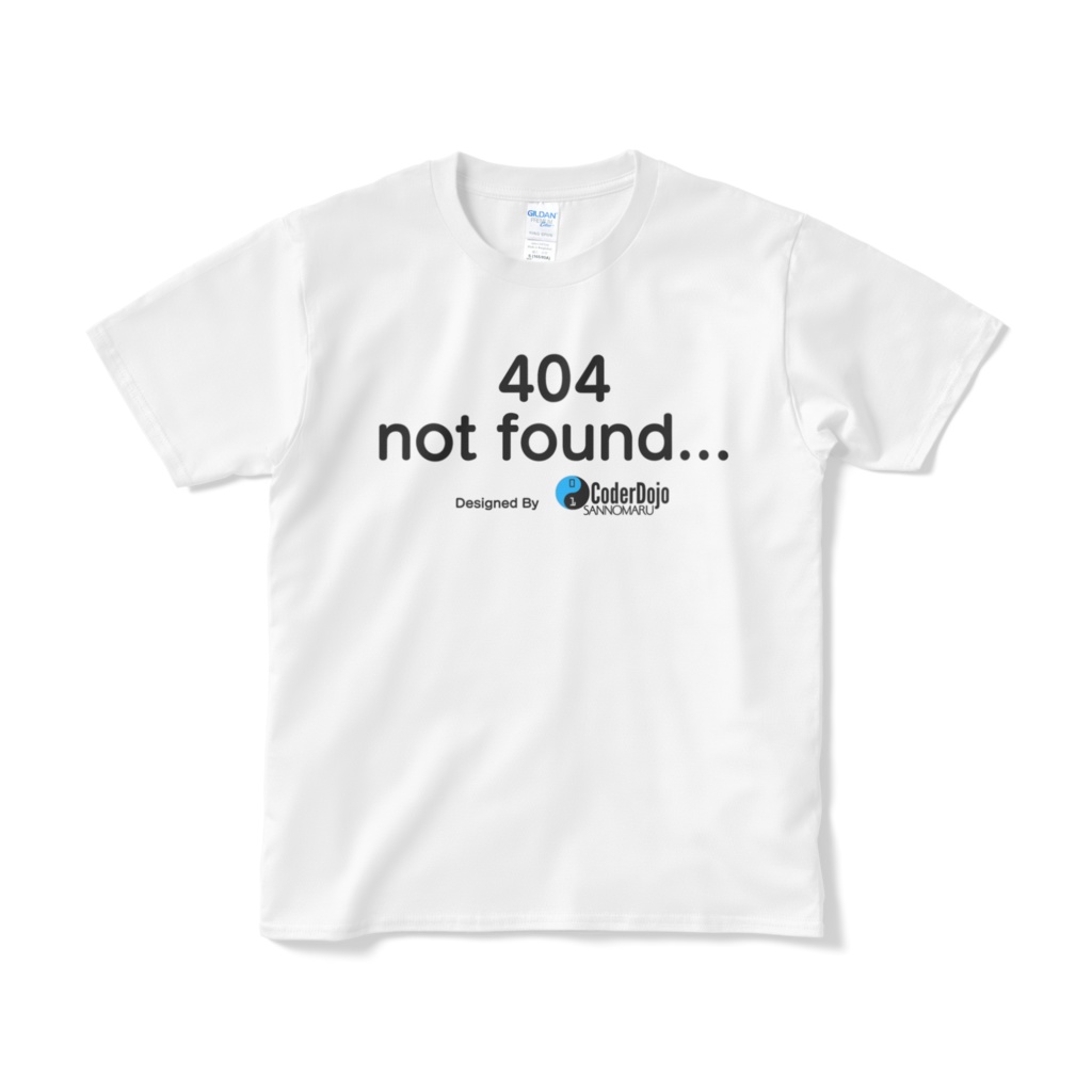 CoderDojo三の丸Tシャツ　"404not found"