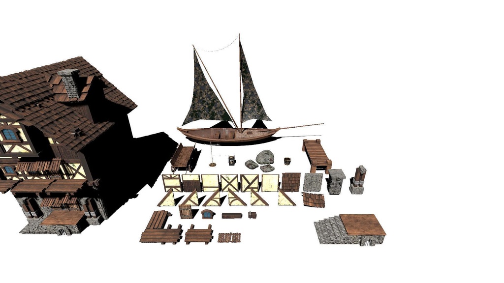 Medieval House Parts Model ver KindNick