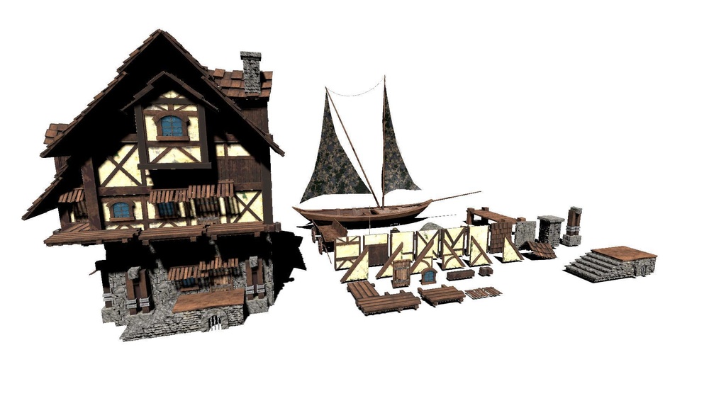 Medieval House Parts Model ver KindNick