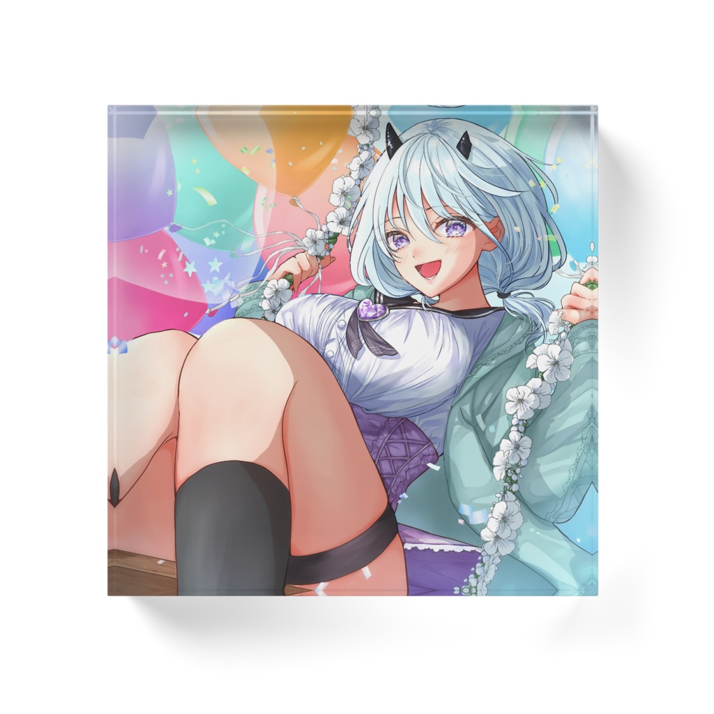 【ライラ誕生日お祝い】アクリルブロックでハピバ♡【音声付き】