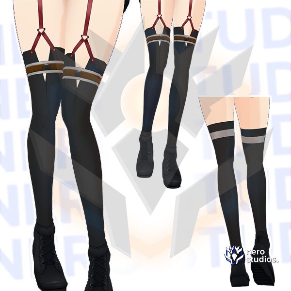 Socks like boots texture fantasy scifi stockings sexy cute dark