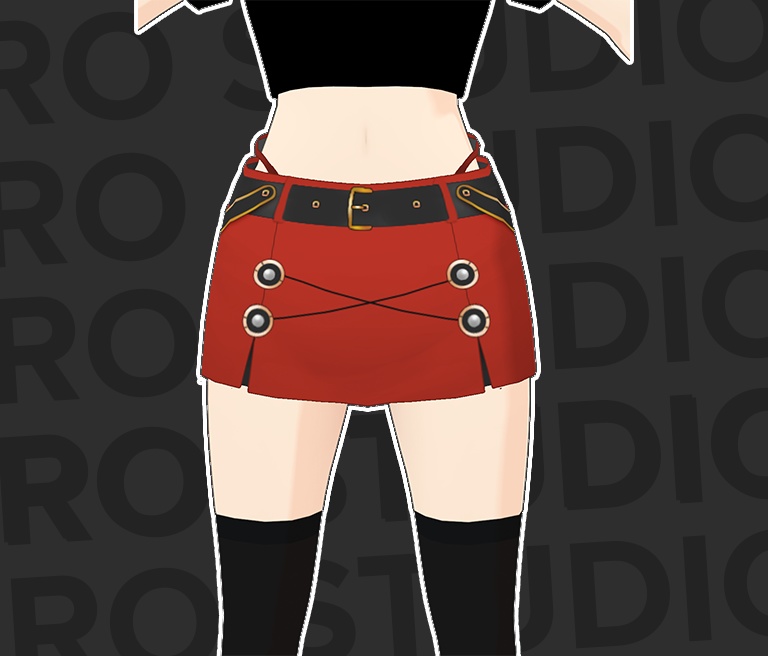 Mini skirt Vroid scifi cyberpunk sexy fantasy different color variations available / スカート