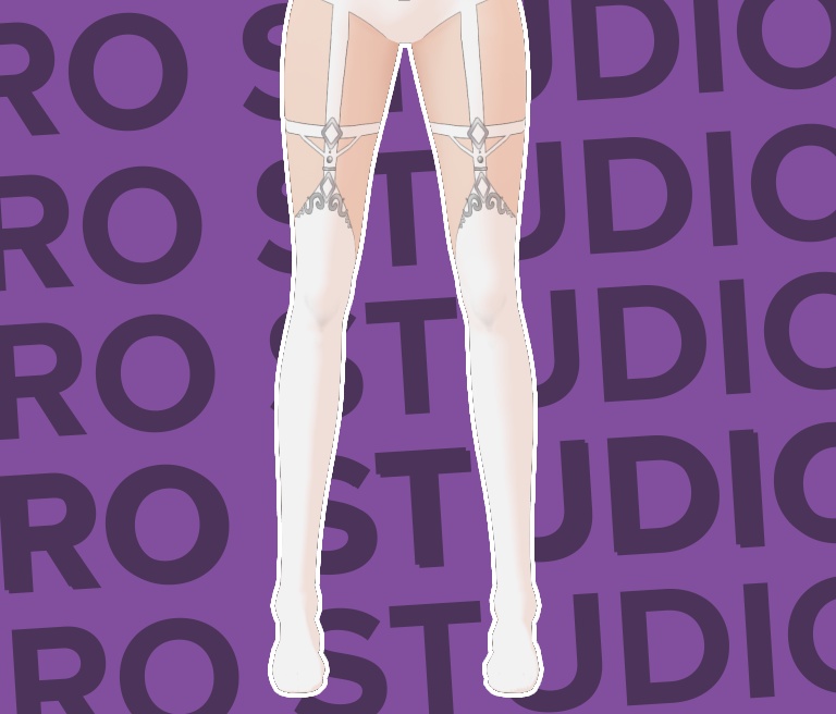 Elegant simple stockings royalty princess sexy queen Vroid socks texture