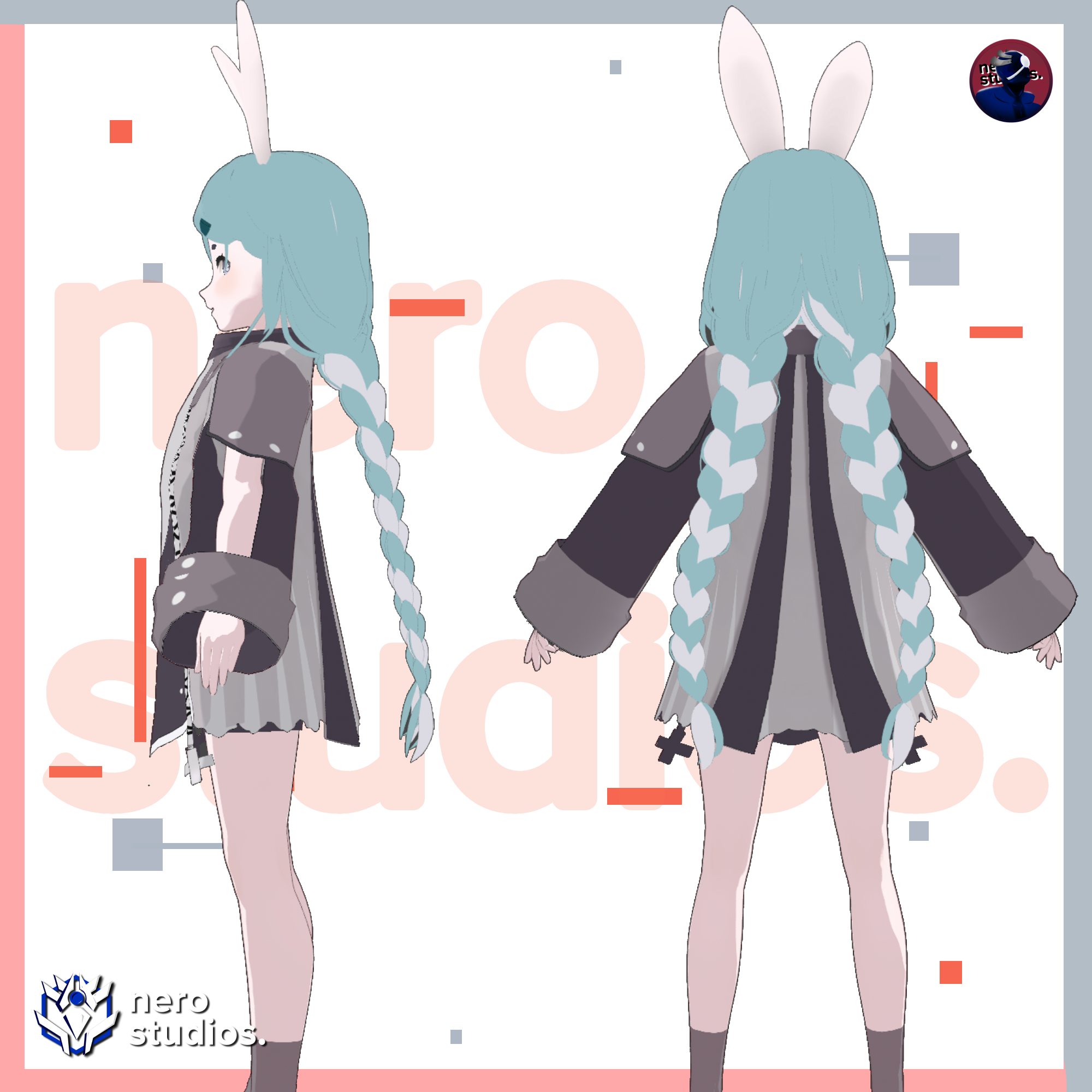 Magician bunny girl, Magical fantasy cute outfit (VROID FILE) / ハロウィン ...