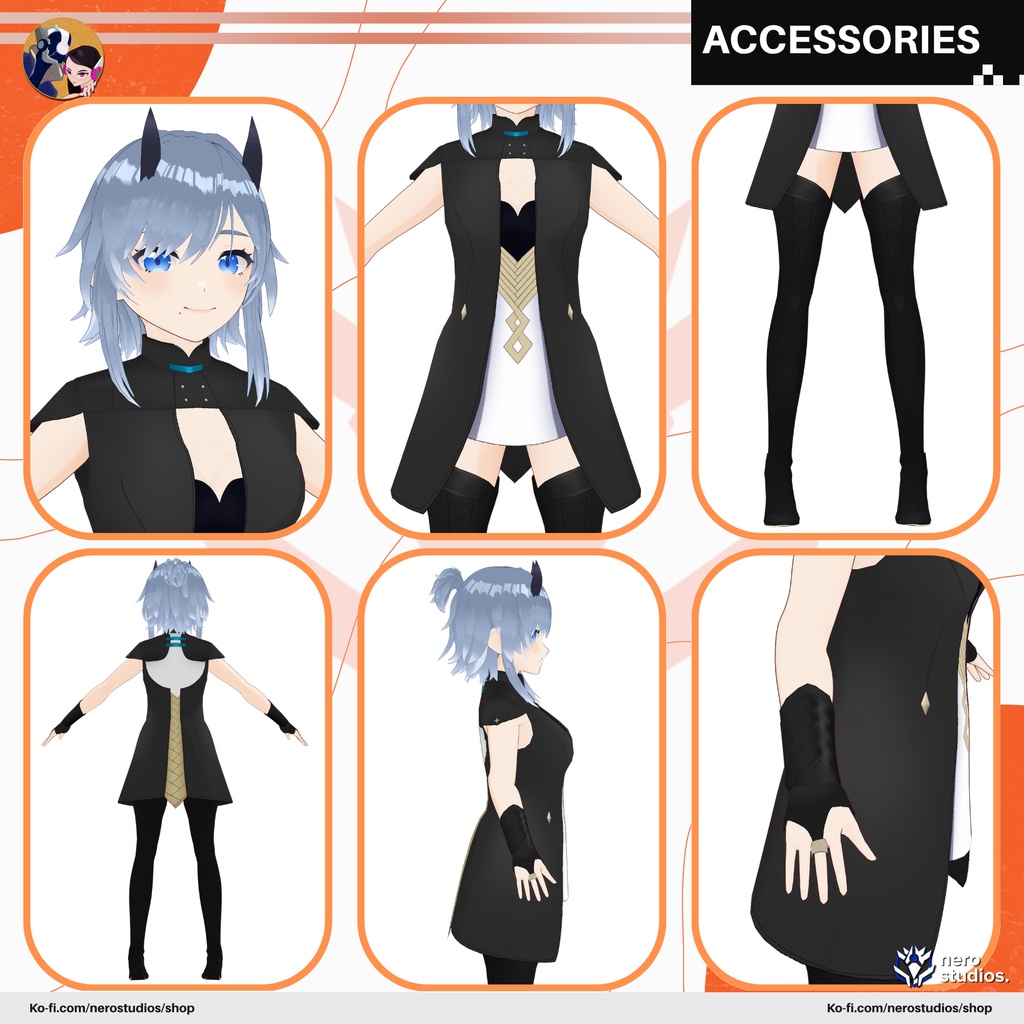 Futuristic priest warrior demon military uniform classy fantasy full model (vroid file) / 戦士 未来的な 祭司 女の子 ハロウィン衣装