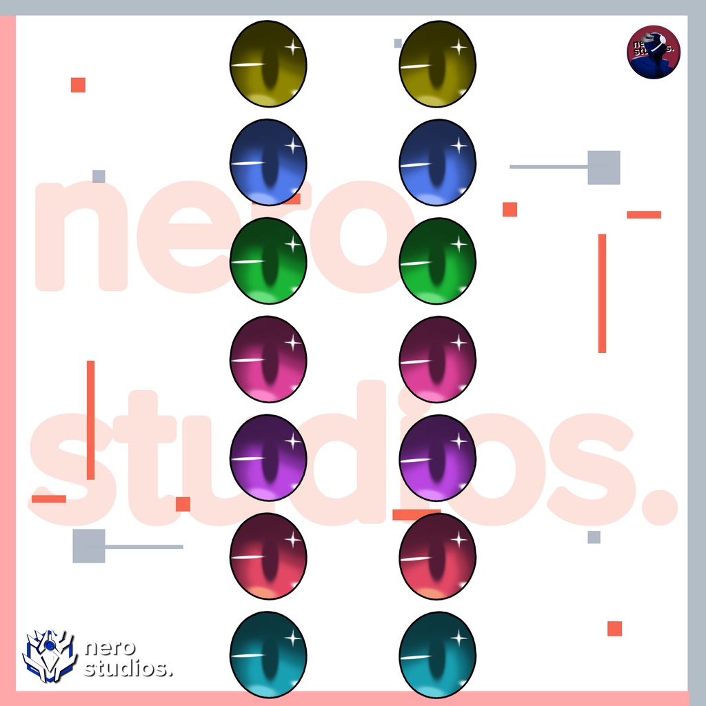 CAT EYES (7 COLOR VARIATIONS) (re-edited) / VROID テクスチャ キャットアイズ カラーバリエーション