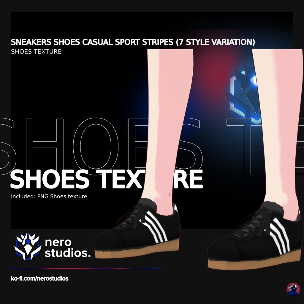 SNEAKERS SHOES CASUAL SPORT STRIPES (7 STYLE VARIATION) (re-edited)