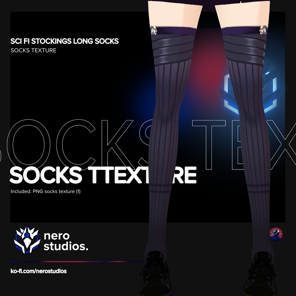 SOCKS STOCKINGS SCIFI CYBERPUNK LOOK (re-edited)