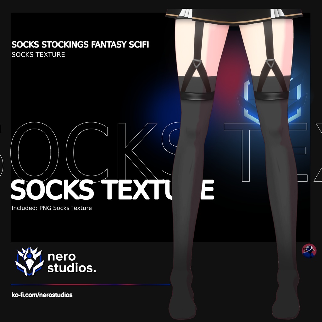 SOCKS STOCKINGS FANTASY SCIFI MILITARY STRAPS SEXY VROID (re-edited)