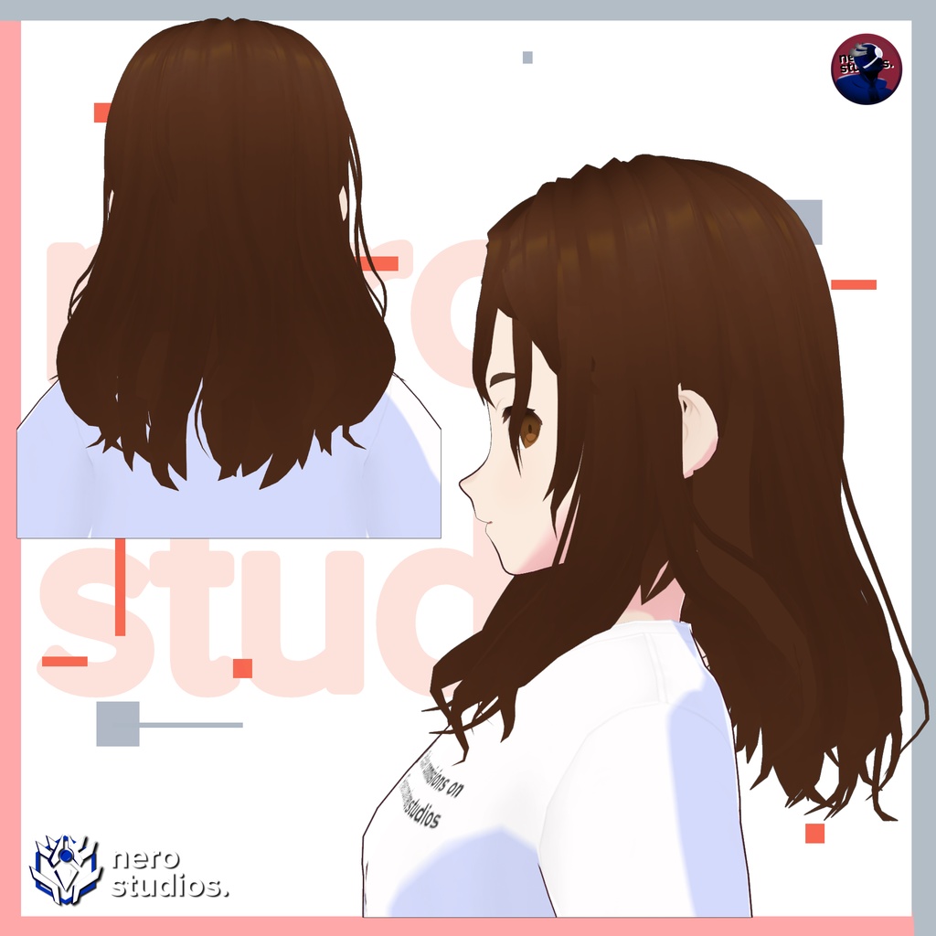 MESSY WARRIOR HAIR VIKING HAIRSTYLE (VROID FILE) (re-edited)