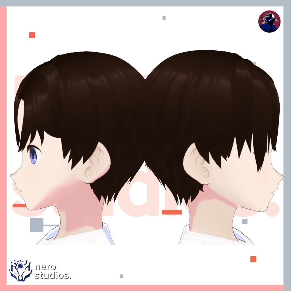SHORT HAIR STYLE AN IMPROVEMENT TO THE FRONT BANGS PRESETS OF VROID (VROID FILE) (re-edited)