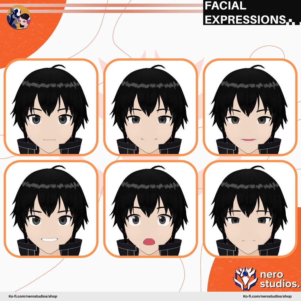 MALE KIRITO MODEL FROM SWORD ART ONLINE (Vroid file)