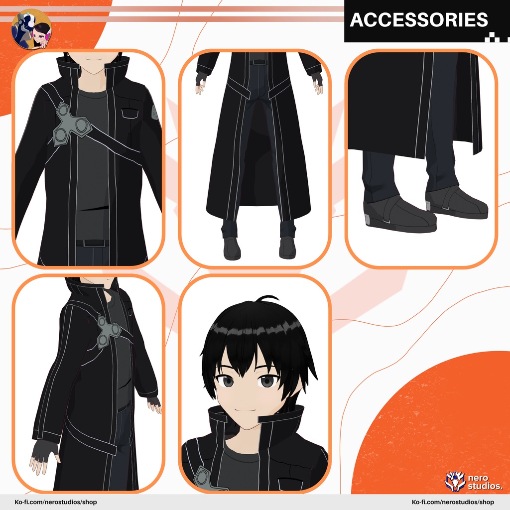 MALE KIRITO MODEL FROM SWORD ART ONLINE (Vroid file)