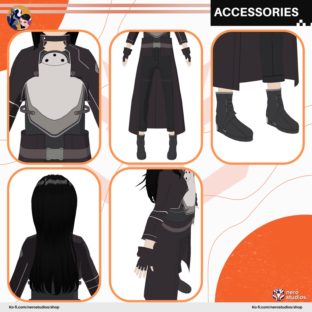FEMALE KIRITO SWORD ART ONLINE GUNGALE MODEL ANIME (Vroid file)