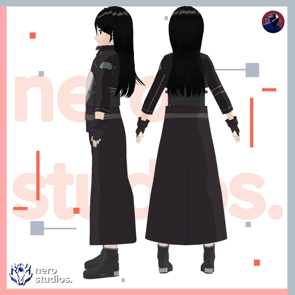 FEMALE KIRITO SWORD ART ONLINE GUNGALE MODEL ANIME (Vroid file)