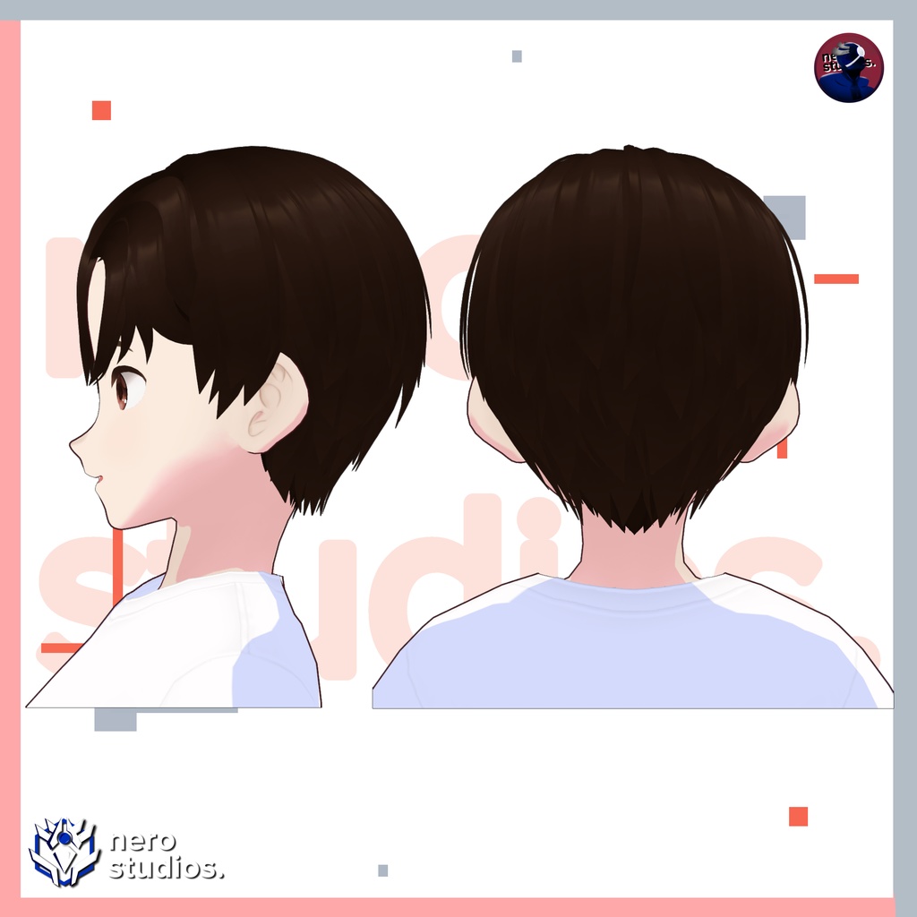 5 VROID HAIRSTYLES SET #3 (5 VROID FILES) / Vtuber hairstyles set / Vroid hair assets / Vtuberの髪型 VRoidのヘアプリセット ヘア ポニーテール