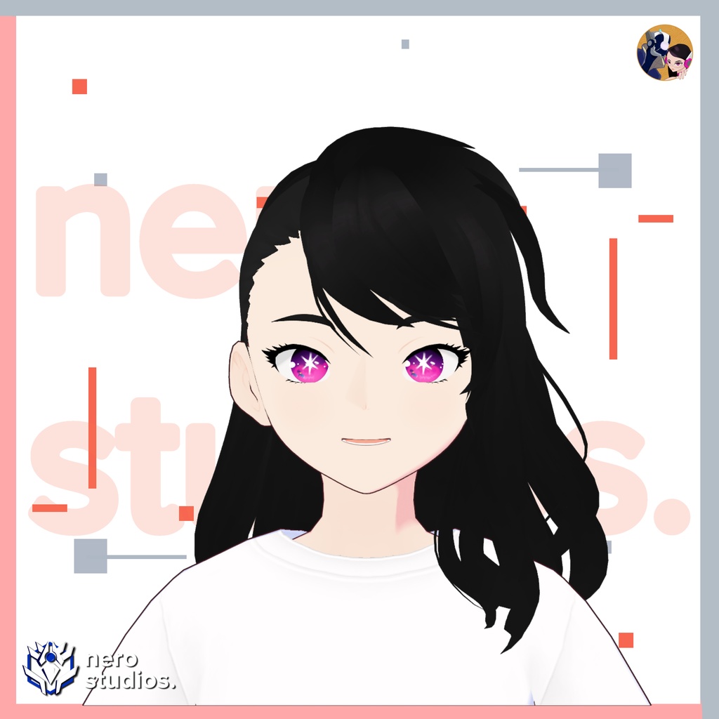 5 VROID HAIRSTYLES SET #2 (5 VROID FILES) / Vtuber hairstyles / Vroid hair assets ヘア ポニーテール 赤毛 ショートヘア 半坊主 髪