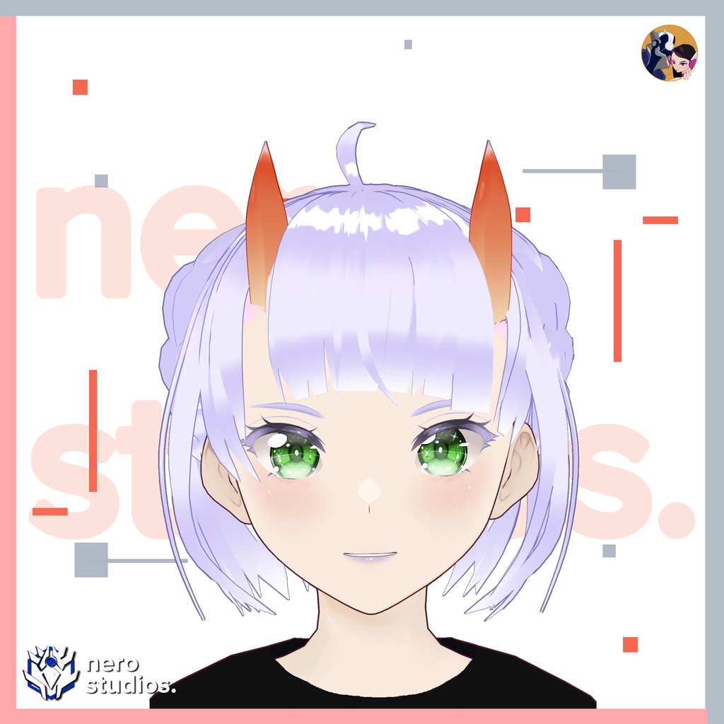 5 VROID HAIRSTYLES SET (5 VROID FILES) / Vtuber hairstyles / Vroid hair assets, short hair textures, hair assets. Horns, vampire hair, ponytail / 髪型 髪 ヘア ポニーテール 3Dモデル