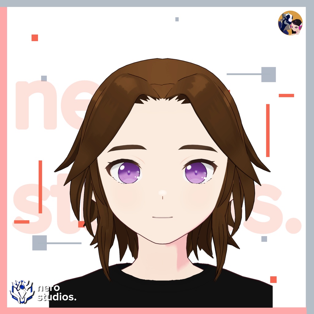 5 VROID HAIRSTYLES SET (5 VROID FILES) / Vtuber hairstyles / Vroid hair assets, short hair textures, hair assets. Horns, vampire hair, ponytail / 髪型 髪 ヘア ポニーテール 3Dモデル