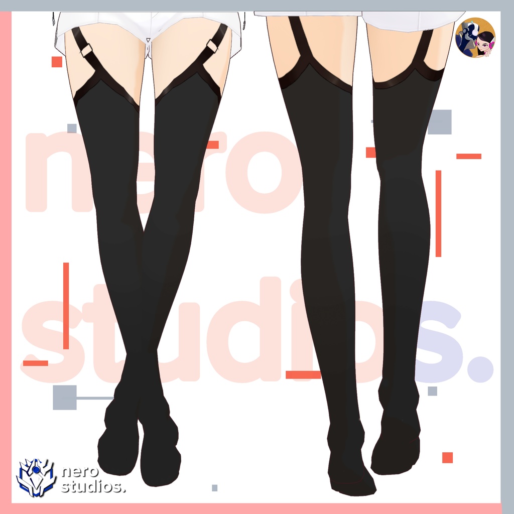 6 VROID SOCKS STOCKINGS MEGAPACK / Vtuber socks, Vroid stocking textures, assets, presets / 【VRoid用】タイツ&ソックスセット ストッキング ソックス
