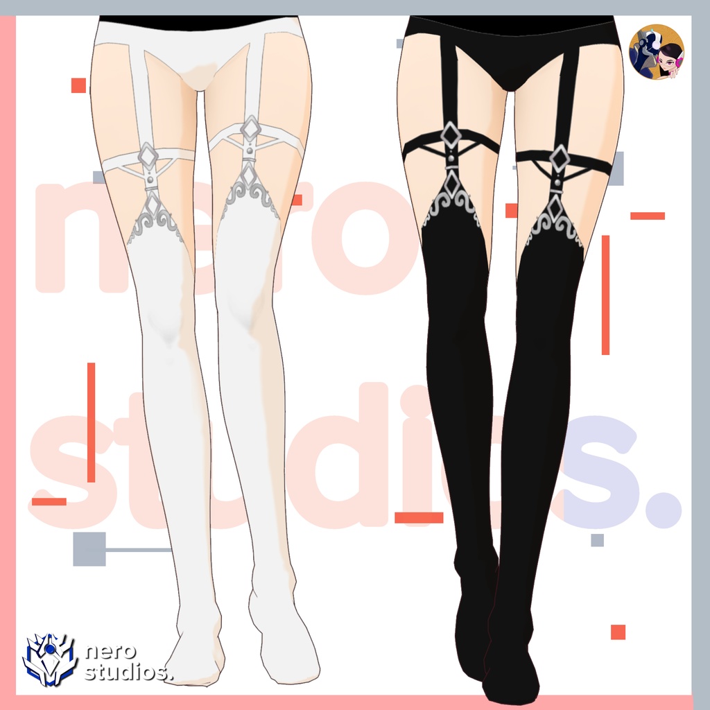 6 VROID SOCKS STOCKINGS MEGAPACK / Vtuber socks, Vroid stocking textures, assets, presets / 【VRoid用】タイツ&ソックスセット ストッキング ソックス