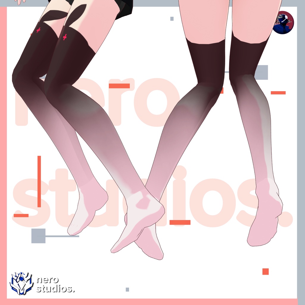 6 VROID SOCKS STOCKINGS MEGAPACK / Vtuber socks, Vroid stocking textures, assets, presets / 【VRoid用】タイツ&ソックスセット ストッキング ソックス