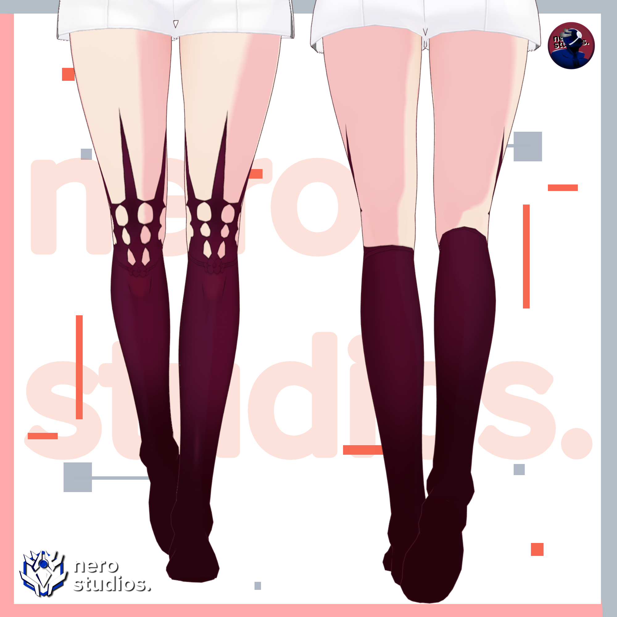 6 VROID SOCKS STOCKINGS MEGAPACK #2 / Vtuber socks, Vroid stocking ...