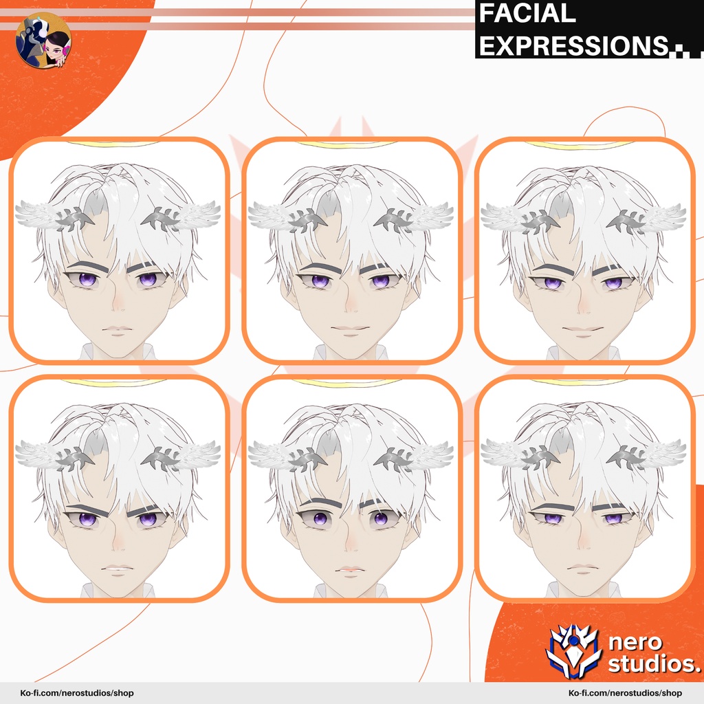 ANGEL SUIT ELEGANT HANDSOME BOY WHITE SUIT (VROID FILE) / (VROIDファイル)天使 エンジェルスーツ エレガントな少年 ハンサム 天使の輪