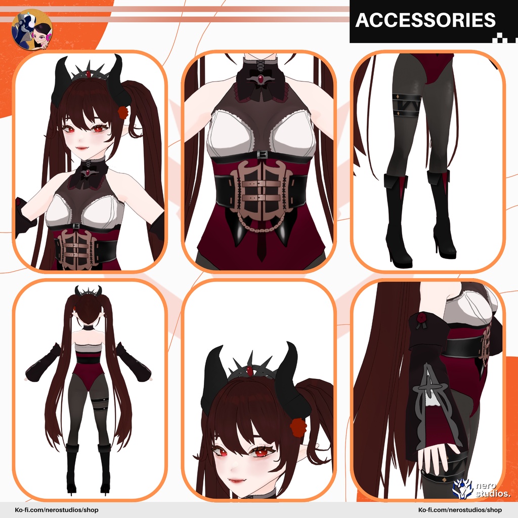 HALLOWEEN VROID MODELS, VAMPIRE GIRL, SEXY FAIRY, DEMON SUCCUBUS HORNED, ELF ELEGANT GOTHIC BLACK DRESS, DARK, VAMPIRE GOTHIC BLONDE GIRL / ハロウィンセット ハロウィン 吸血鬼 女の子 セクシー 妖精 悪魔 角のある ゴシック 黒 ドレス