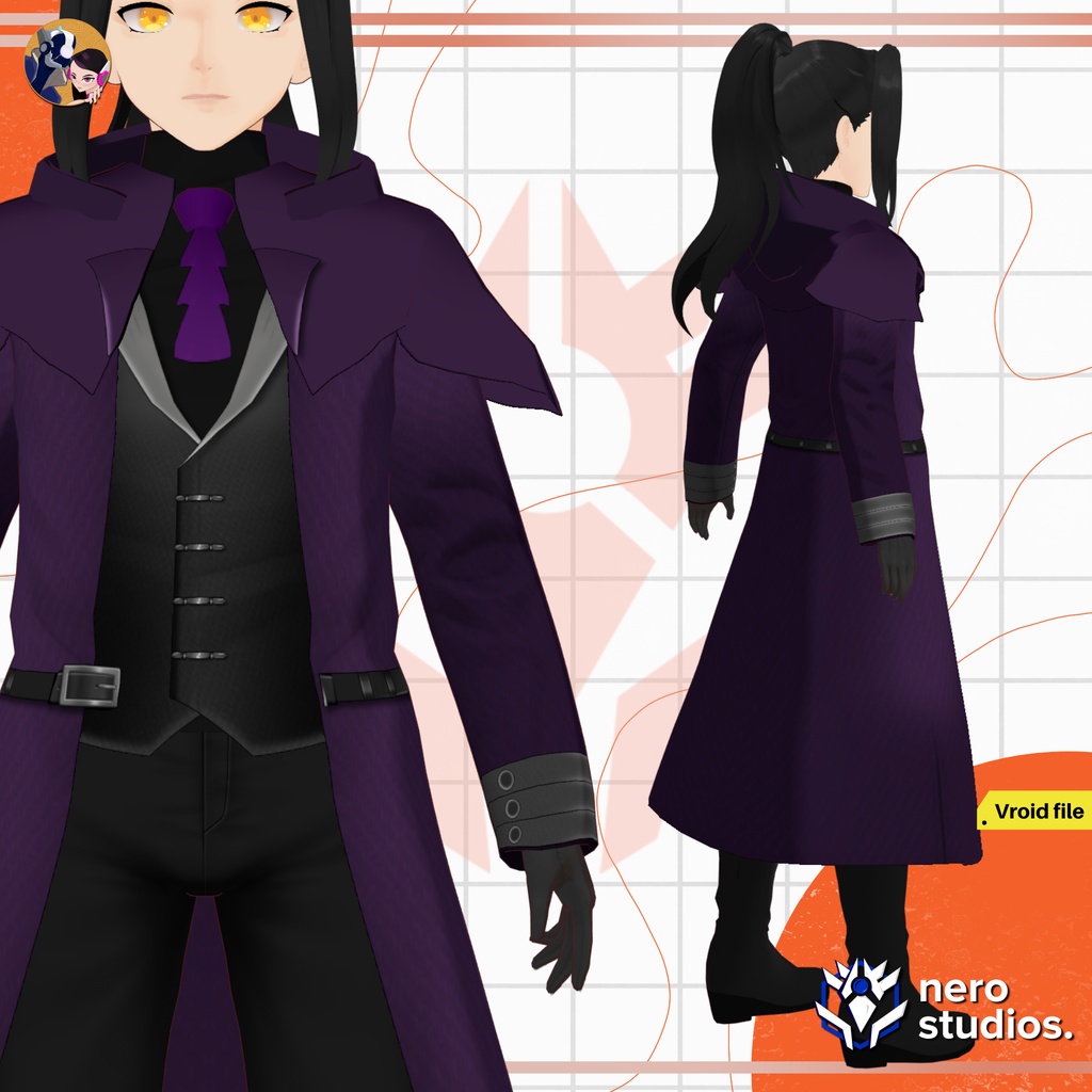 HALLOWEEN VROID MODELS, VAMPIRE MALE, VAMPIRE GOTHIC STYLE, VAMPIRE HUNTER LEATHER, WIZARD MALE, ELF GOTHIC BLACK OUTFIT, DARK / ハロウィン ヴァンパイア 男 ゴシック 暗い ハンター レザー 黒 ウィザード エルフ 悪魔 レッドアイズ