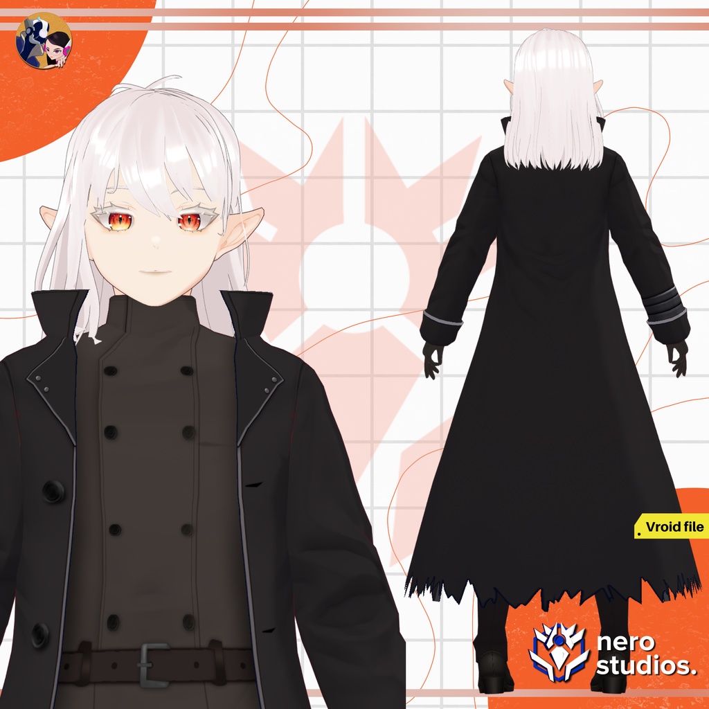 HALLOWEEN VROID MODELS, VAMPIRE MALE, VAMPIRE GOTHIC STYLE, VAMPIRE HUNTER LEATHER, WIZARD MALE, ELF GOTHIC BLACK OUTFIT, DARK / ハロウィン ヴァンパイア 男 ゴシック 暗い ハンター レザー 黒 ウィザード エルフ 悪魔 レッドアイズ